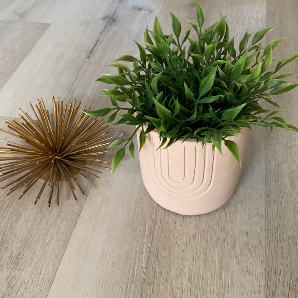 Ceramic planter bohemian cream blush pink home decor